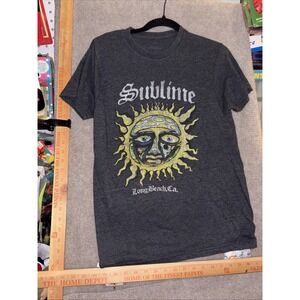 Sublime T-Shirt Mens Gray Graphic Music Cotton Shirt Size Small